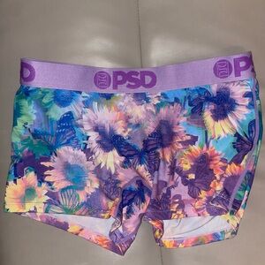 PSD Purple and Blue Patterned Shorts Small